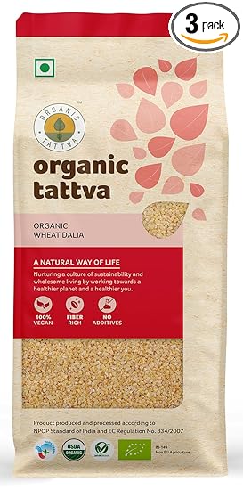 Organic Tattva, Organic Wheat Dalia / Daliya, 500g