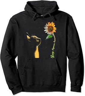 Cat Sunflower Sleep Apnea Awareness Pullover Hoodie