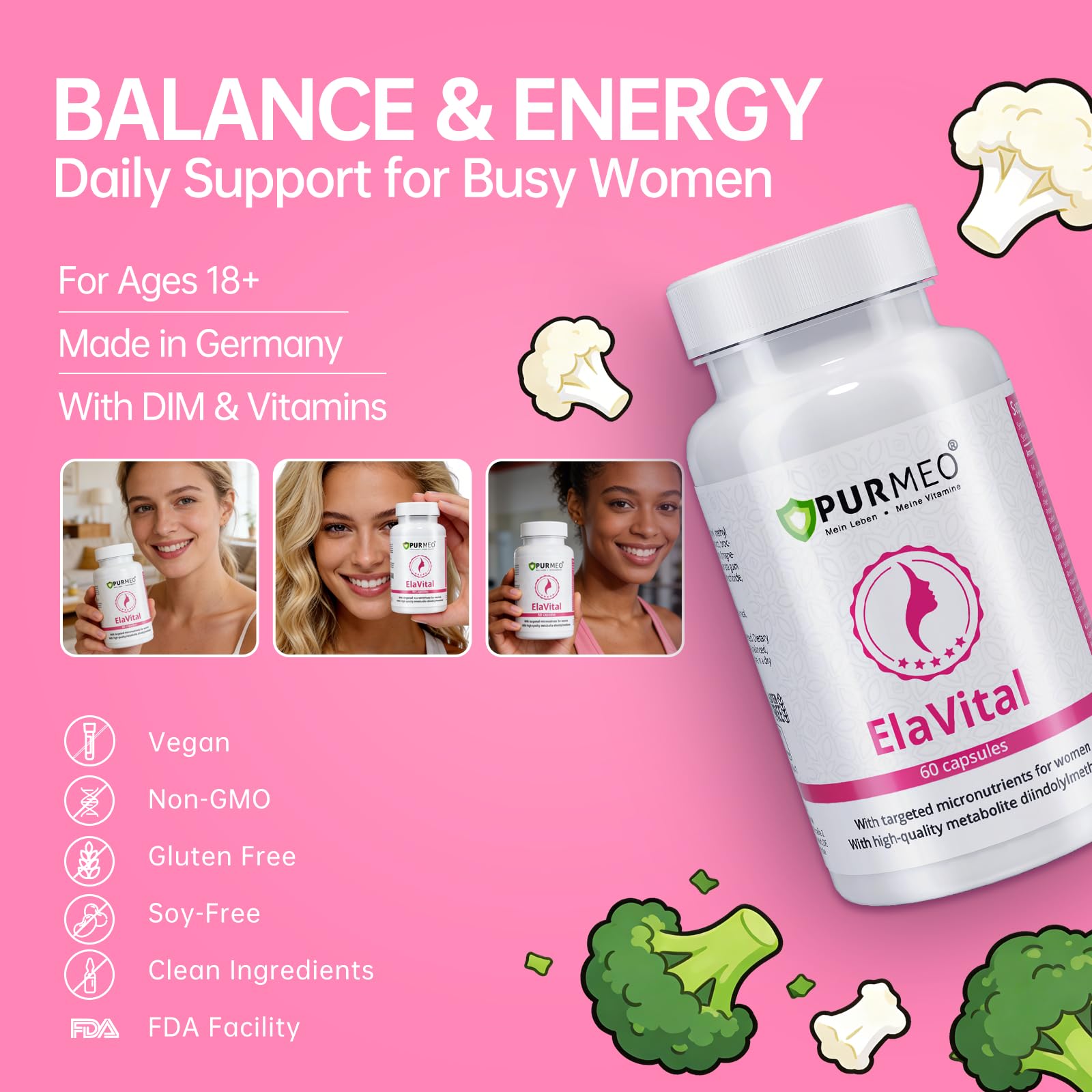 Purmeo DIM Supplement for Women, Support Hormone Balance, Breast Health — Amazon image 8