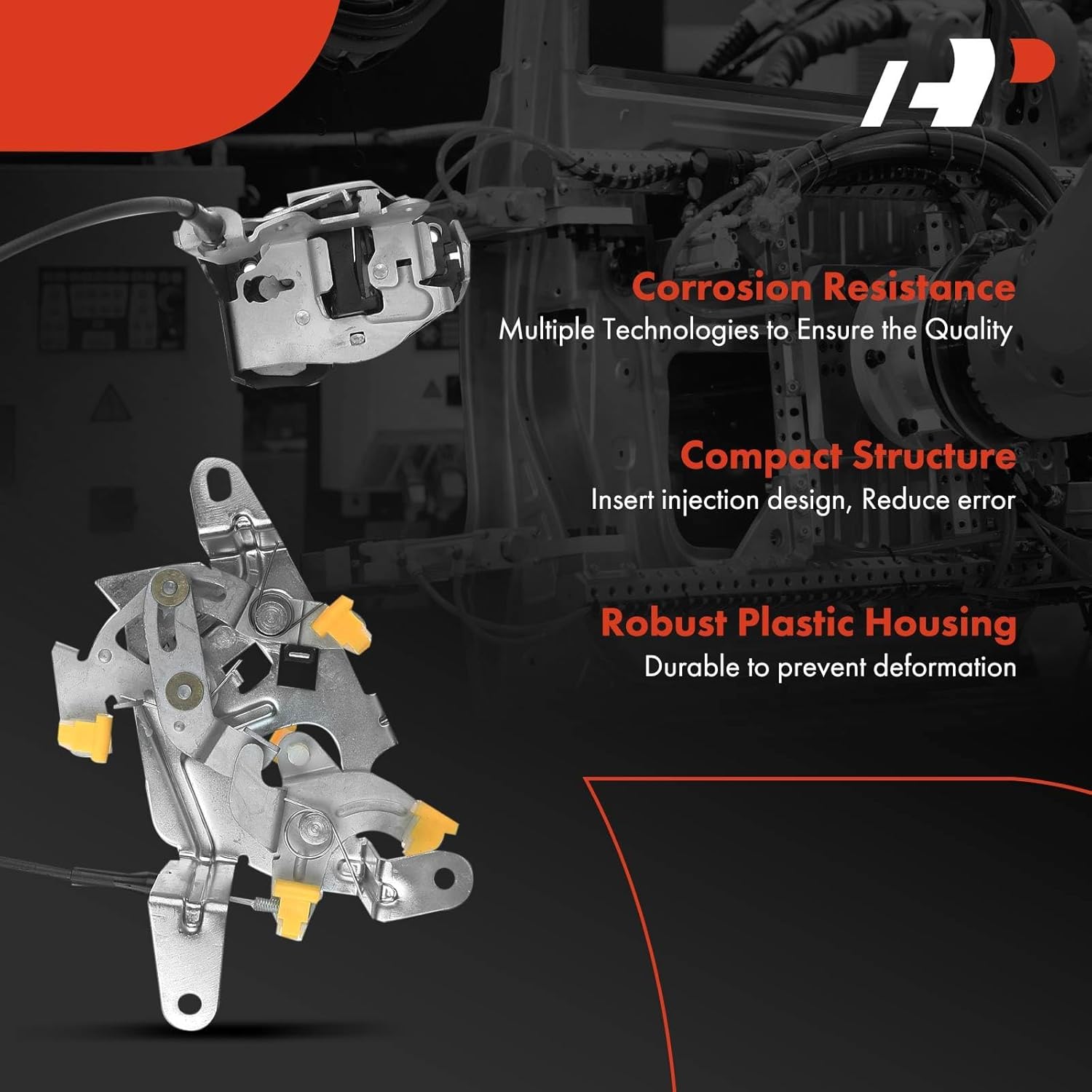 A-Premium Rear Left Driver Side Door Lower Lock Latch & Cable Compatible with Ford F-150 1997-2003, F-150 Heritage 2004, F-250 1997-1999, Extended Cab Pickup - #6L3Z18264A01C, 6L3Z-18264A01-C