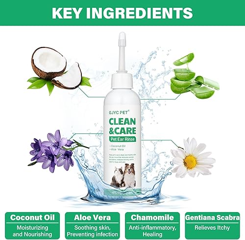 Miniatura 5 de Limpiador de oídos para perros y gatos con tubo largo flexible, tratamiento de infección de oído, solución de canal profundo para ácaros del oído,