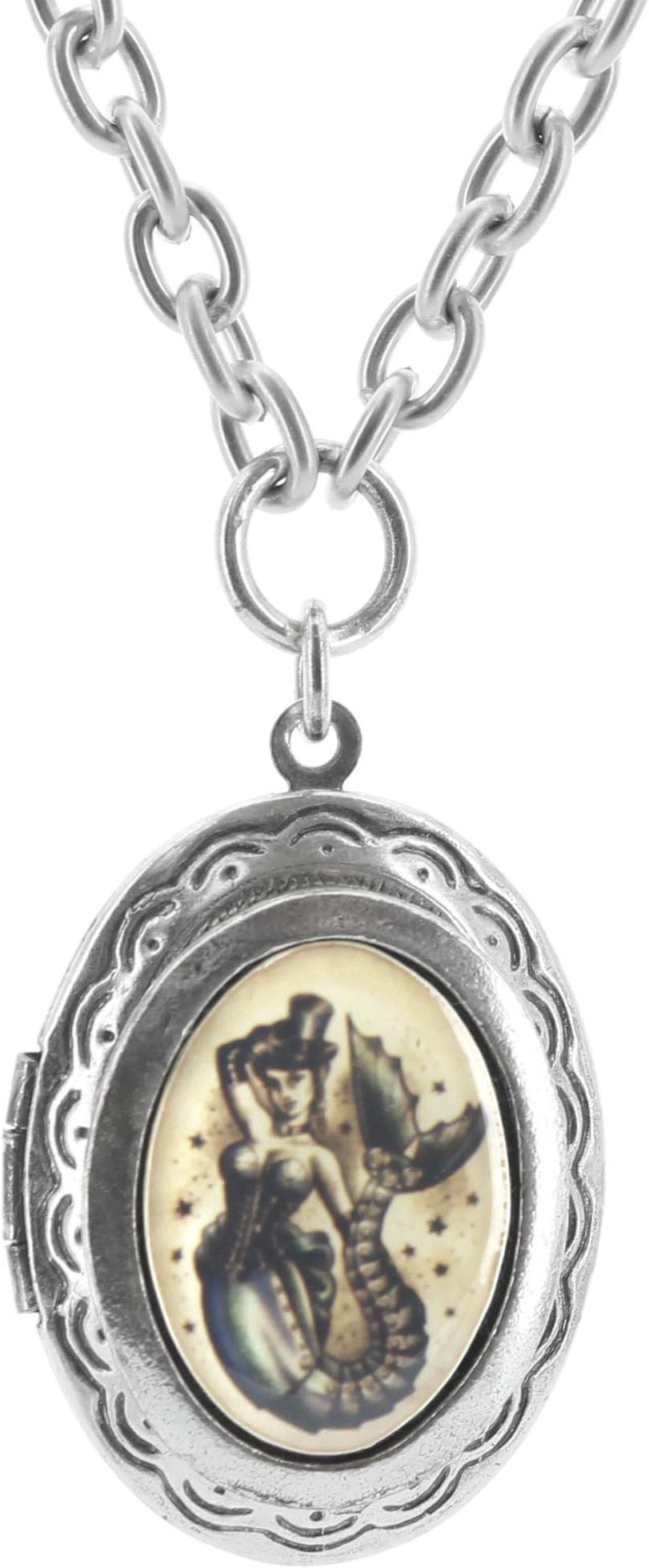 Classic Mermaid Secret Compartment Necklace with Hardware