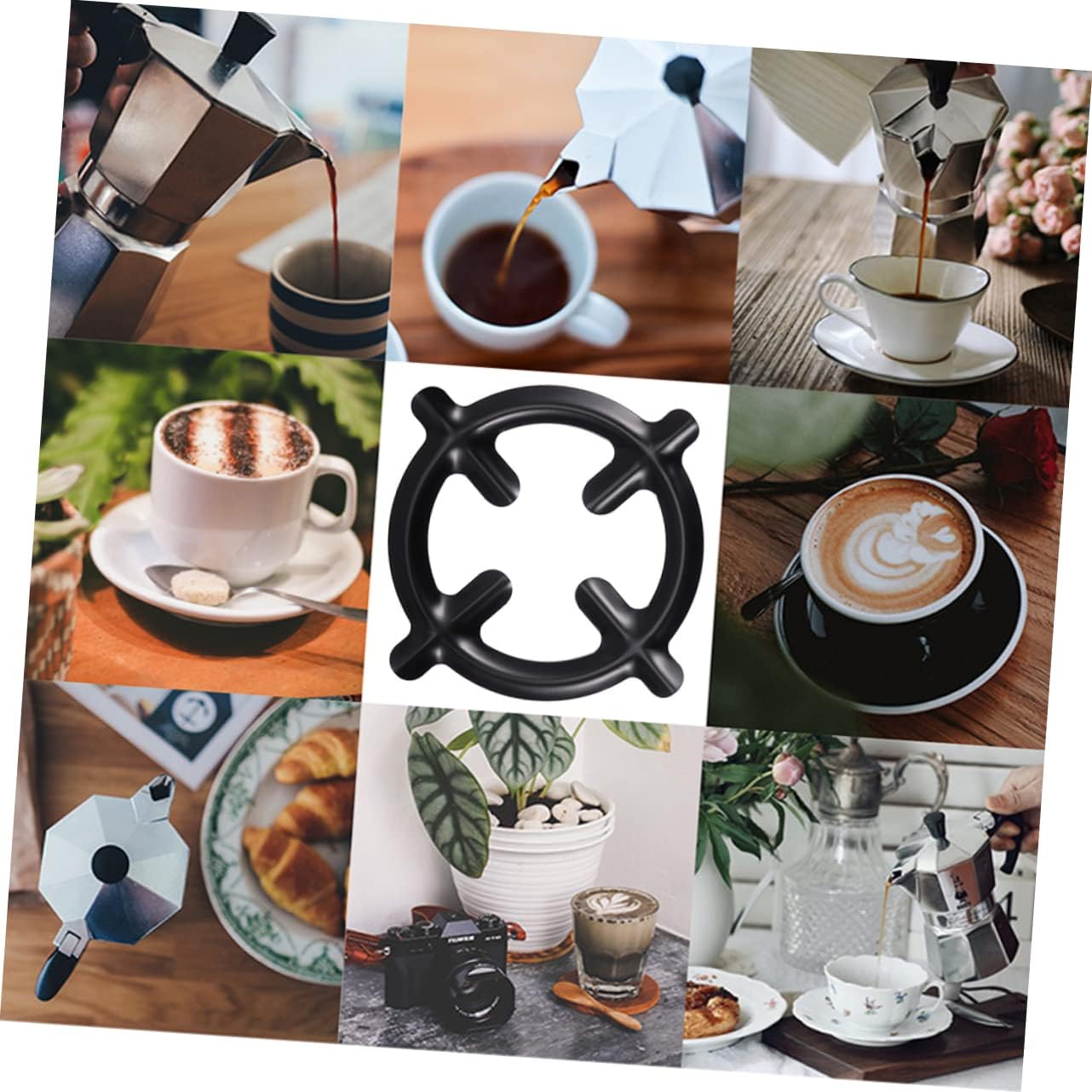 4pcs Stove Mat Pot Racks for Gas Hob Coffee Maker Stovetop Iron Pot Holder Heatproof Kitchen Tool Reducer Ring Rack