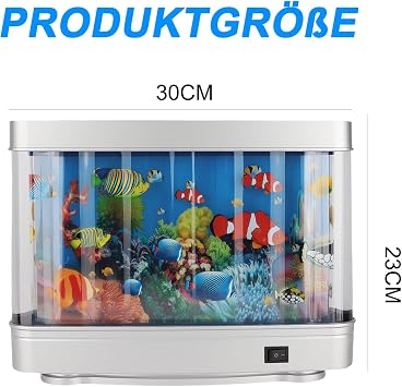 LED Dynamic Virtual Fish Tank - Artificial Mini Aquarium Lamp Laval Lamp Artificial Aquarium Night Light Landscape Ocean