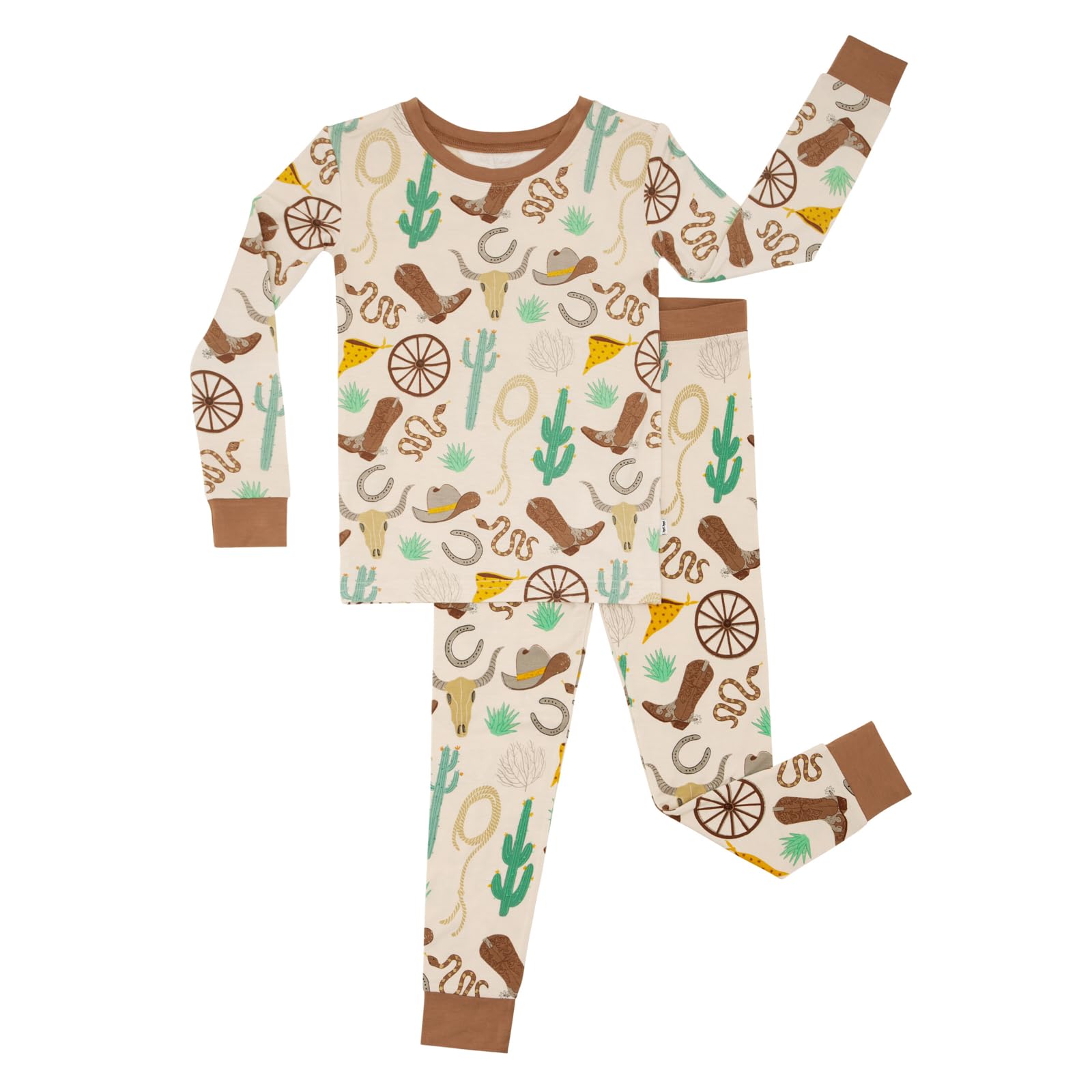 Little Sleepies Two-Piece Pajama Set for Boys & Girls, Soft Viscose from Bamboo Toddler Pajamas for Kids, Family Matching PJs