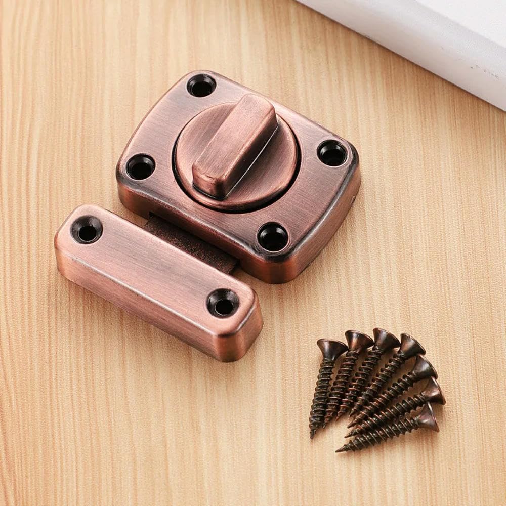 Ydhsikk Large Size D Door Lock Bolt, Zinc Alloy Gate Lock Door Latch Bolt For Sliding Door Toilet Hotel Bathroom Multicolor(Large Size D)