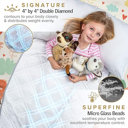 Miniatura 3 de Manta con peso para niños y adultos, 7 libras, manta pequeña de lujo con peso para viajeshogar, viscosa de bambú suave, 40 x 60 pulgadas, lavable a