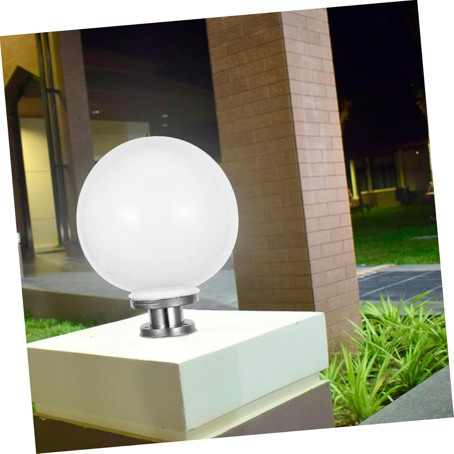 Uonlytech 1Set Acrylic Globe Light Shade for Outdoor Use Round Ball Light Fixture for Garden Courtyard and Wall Lamps Soft Lighting Durable and Weatherproof Design
