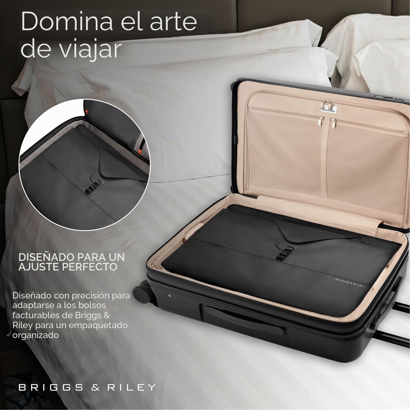 Briggs & Riley Esenciales de Viaje, Black, Checked, Esenciales de Viaje
