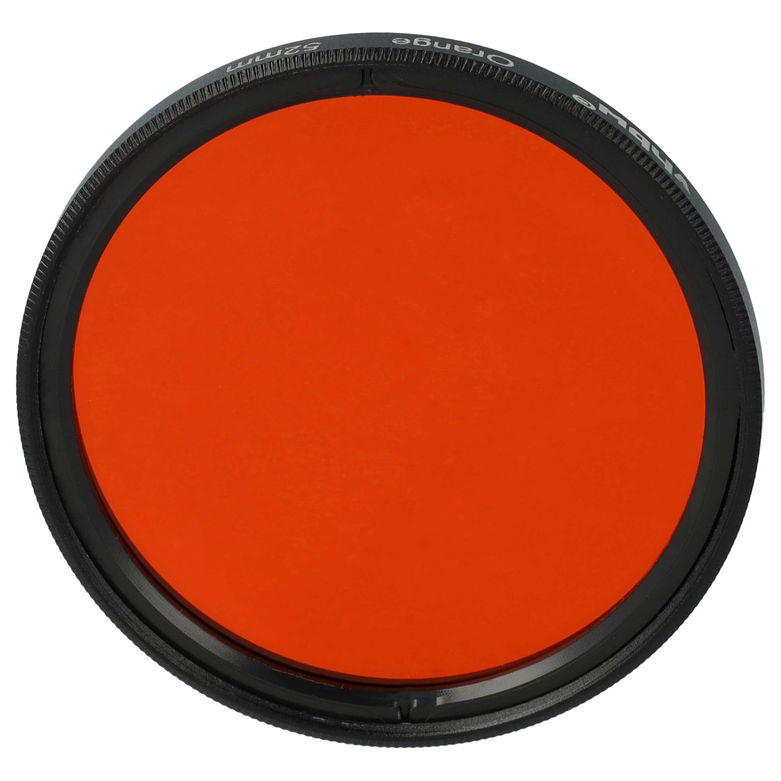 vhbw Uniwersalny filtr kolorów do obiektywów z gwintem 52mm - filtr pomarańczowy