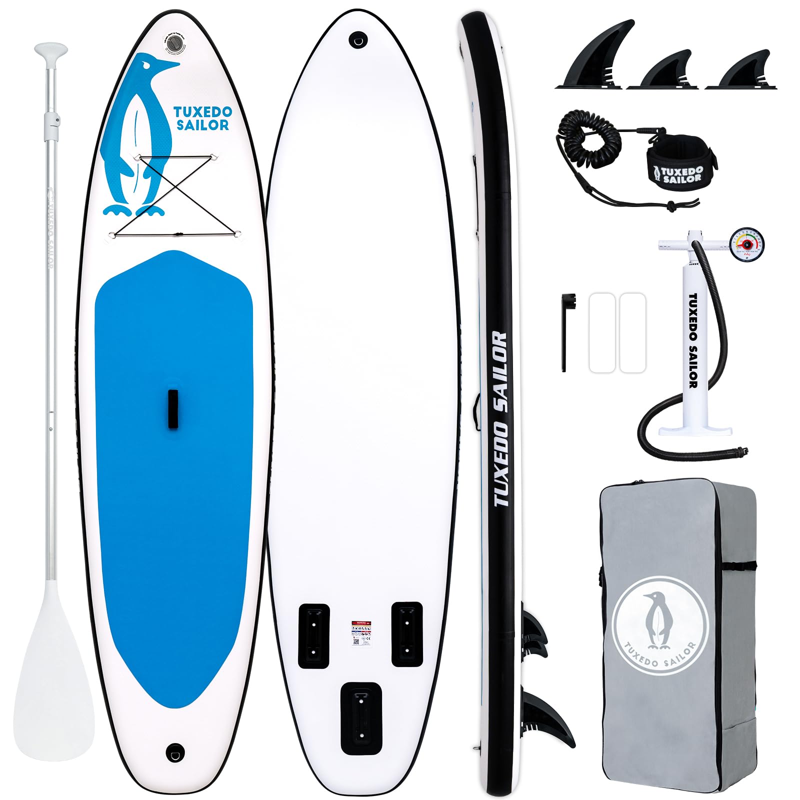 Tuxedo Sailor SUP Gonfiabile Adulti 320 cm Stand Up Paddle Board, Tavola da SUP Paddle Board con Accessori, Tavola Gonfiabile 2 Posti