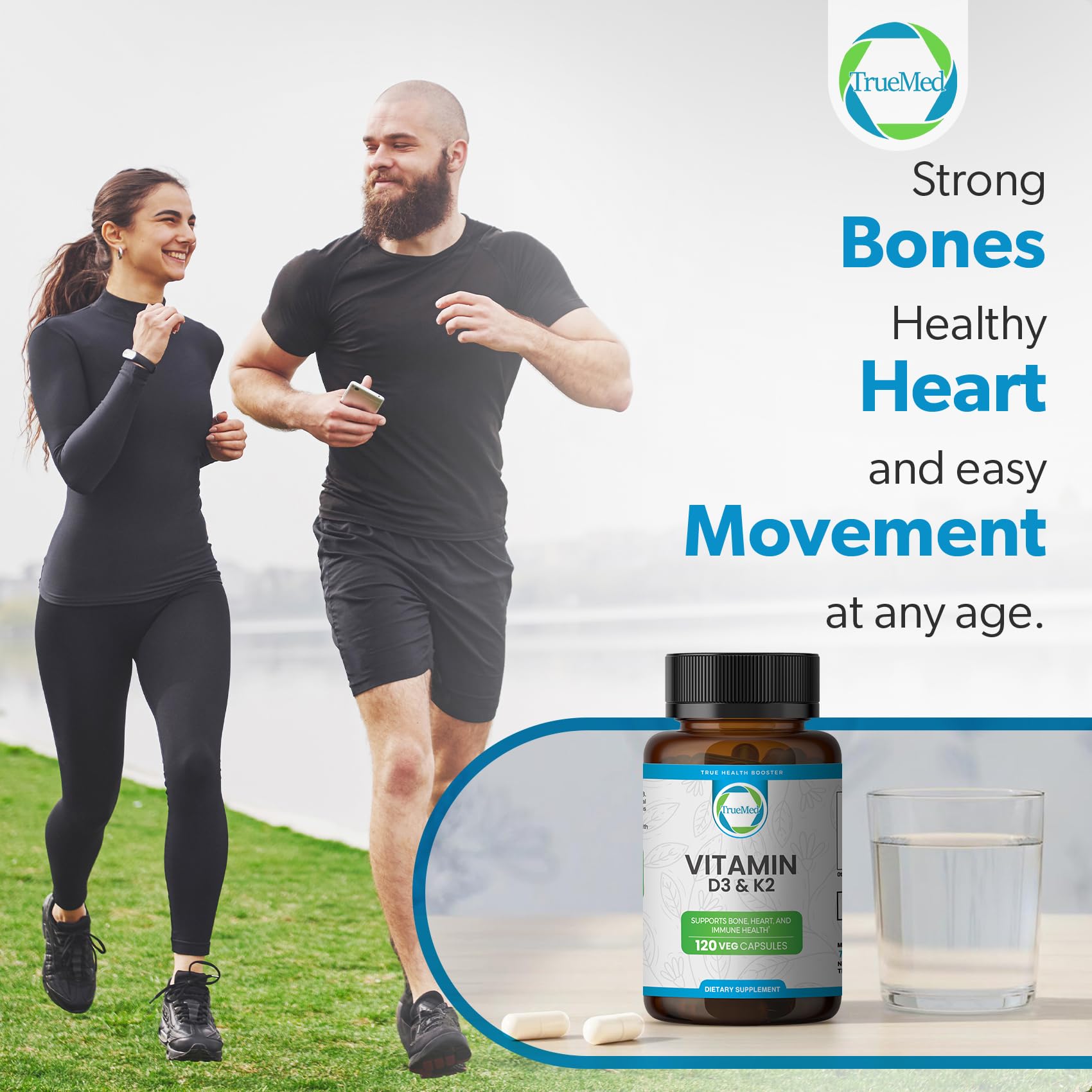 Vitamin D3 K2 5000 IU (MK-7 90 mcg) Supplement, Supports Bone Health, 120CT — Amazon image 8
