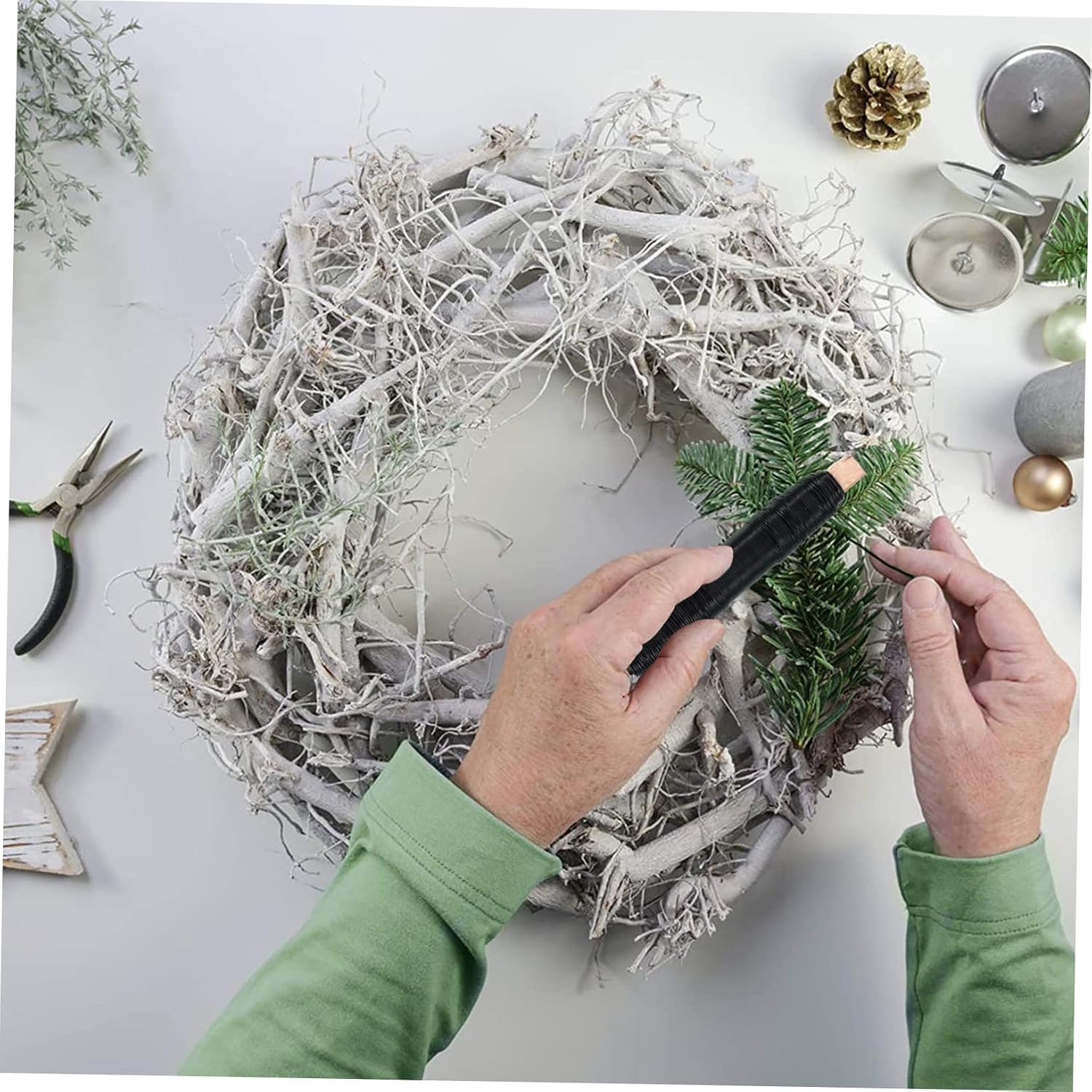Metal Painted Wire for Plants 3pcs DIY Tie Wires Bendable Iron Wires for Flower Bouquets Creative Craft Material
