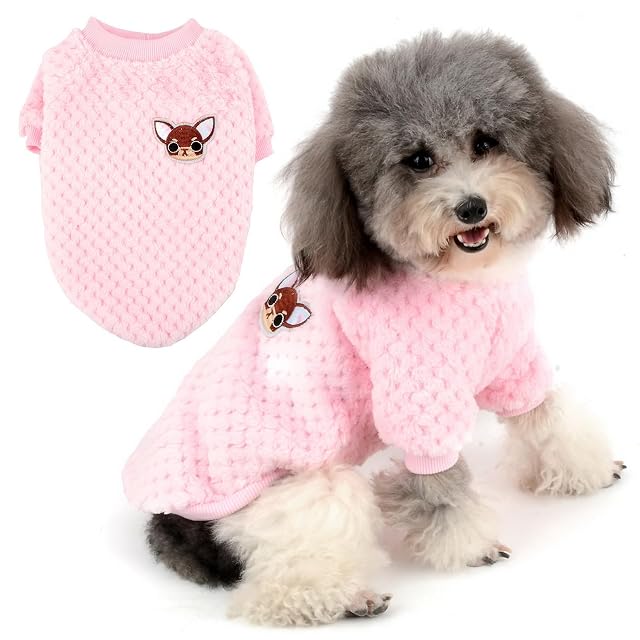 ZUNEA Suéter para Perros Pequeños Invierno Cálido Abrigo Jersey Forro Polar Muy Suave Ropa Mascotas Cachorros…