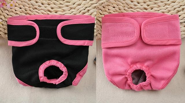 Foto 8 de 8 de Oyccen 2 Piezas Pañales Reutilizables Pantalones Fisiológicos para Perros Pequeños Medianos y Grandes Ropa…