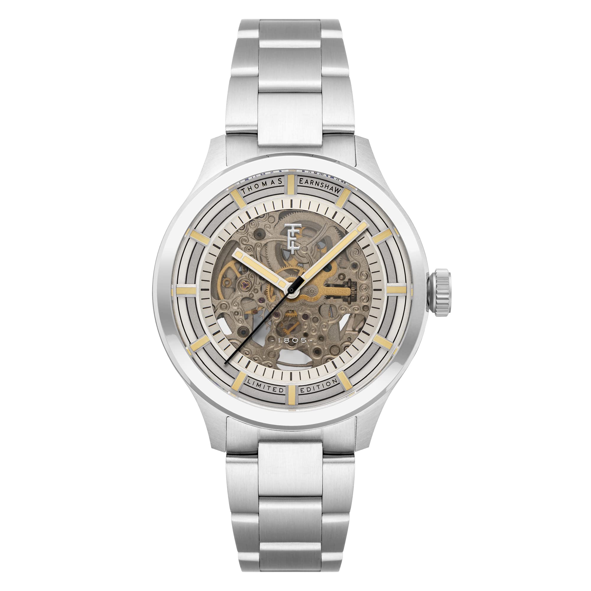 Earnshaw Scott Skeleton Automatic Grey Round Dial Mens Watch - ES-8257-22 (B0BGTCN14Q) Amazon Price History, Amazon Price Tracker