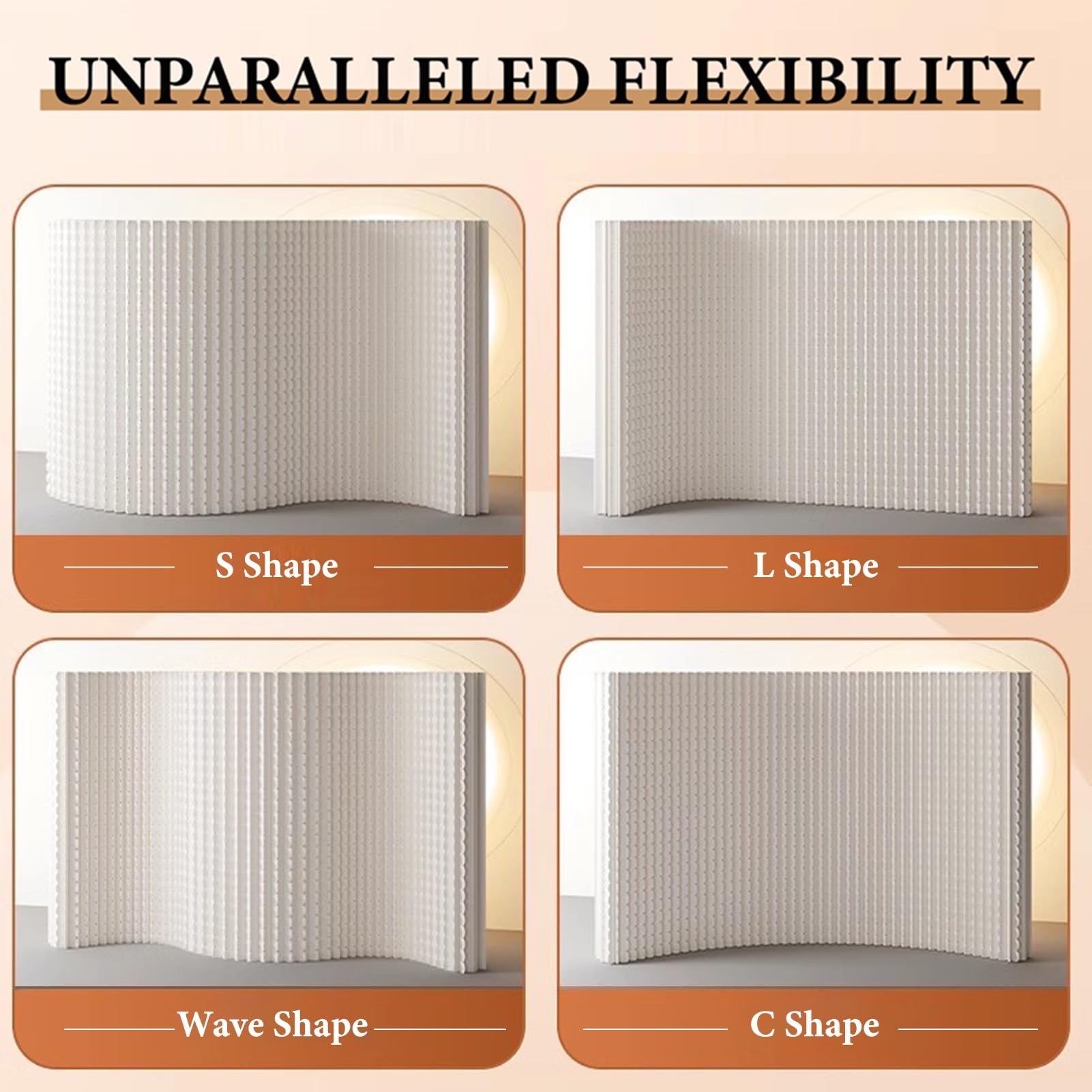 Biombo Separador Divisor de habitación moderno, partición de pared de papel engrosado independiente para oficina en casa, divisores de pared de partición de habitación portátiles pantallas de privacid