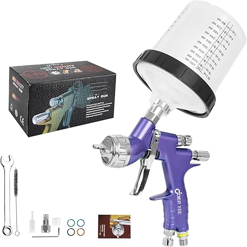 Pistola de pintura desechable para pistola de pintura automotriz, pistola de pintura HVLP, paquete de 10 unidades de tamaño estándar de 20 onzas