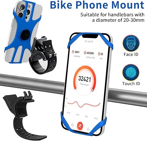 Miniatura 6 de Soporte de teléfono 3 en 1 para correr, muñequera, soporte para bicicleta, rotación de 360 y desmontable, para todos los teléfonos celulares de