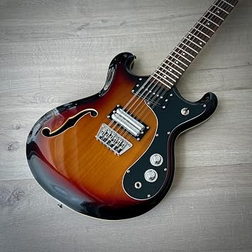 Danelectro 66-12, 12-string Electric Guitar - Transparent 3-Tone Burst