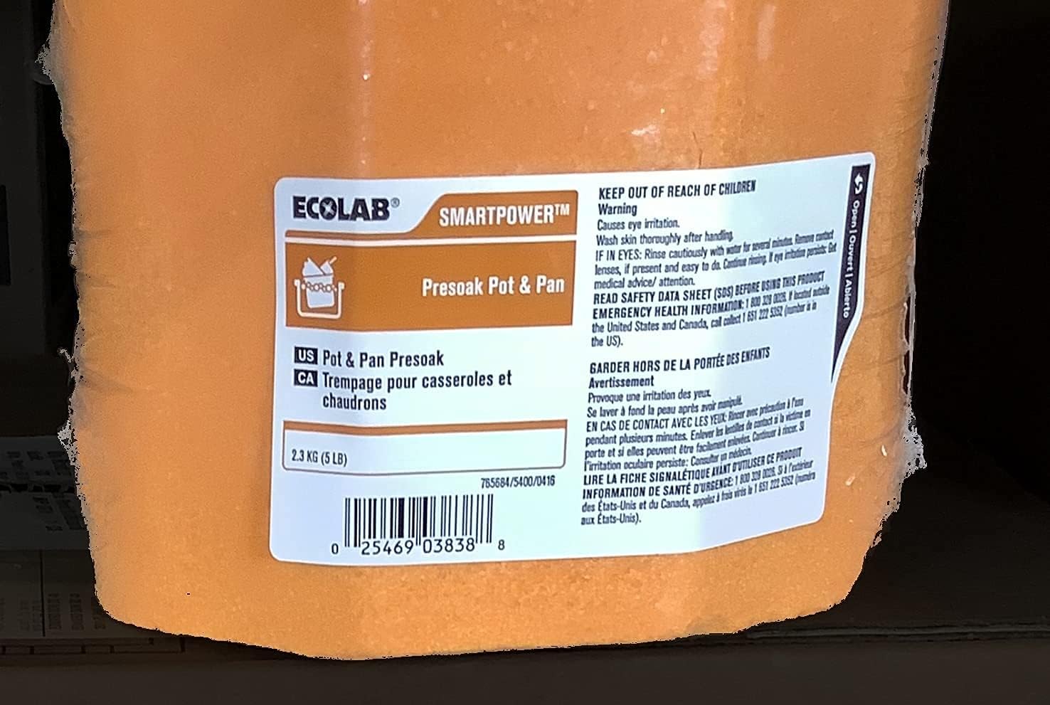 Ecolab Pot & Pan Soak/Presoak 5 lb Dispenser Refill Pack