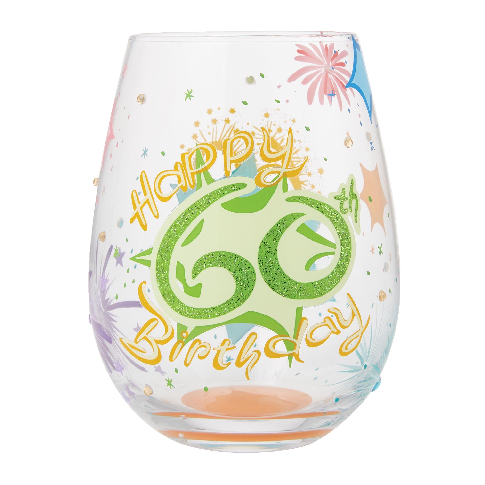Verre à vin sans pied de collection Lolita peint à la main 591 ml