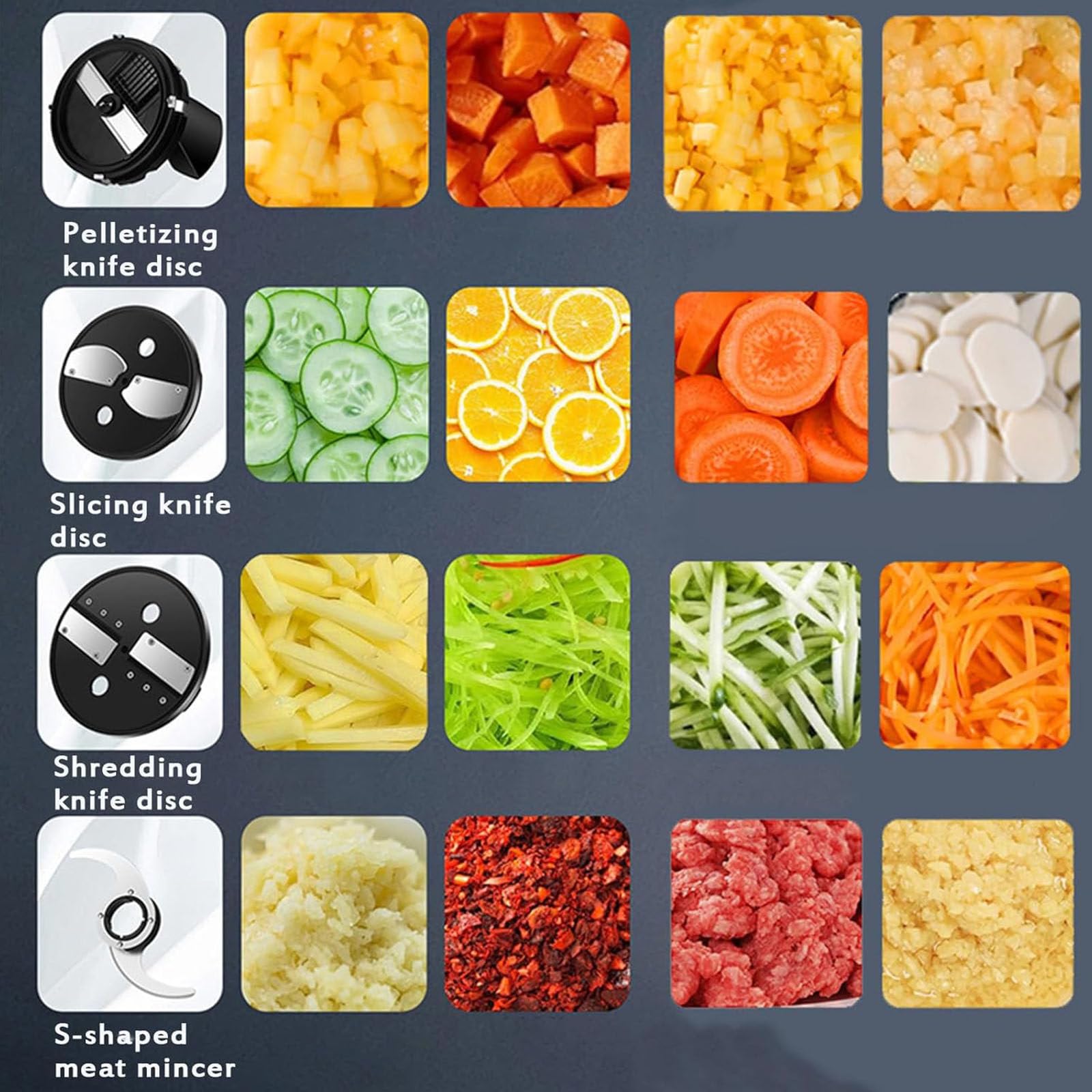 Robot Da Cucina Commerciale, Tritatutto Elettrico Per Verdure Da 5 Litri, Grattugia Per Verdure Da 600 W, Frullatore Per Carne, Con 4 Lame In Acciaio Inox, Trita Frutta,220V