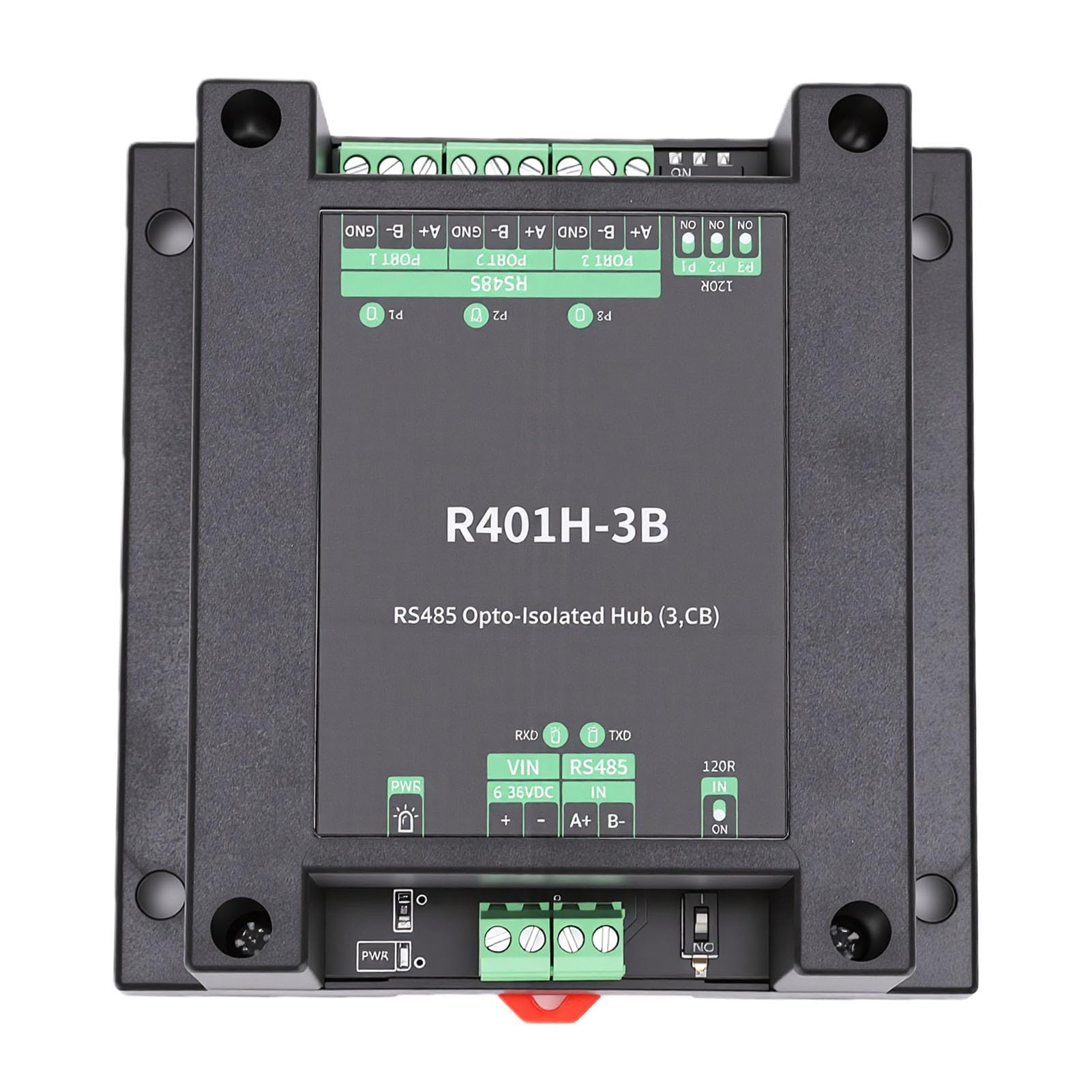 485 Opto Isolated Hub with Power Isolation Features | Connessioni stabili, Terminazione configurabile, Supporta 32 nodi, Trasmissione half duplex