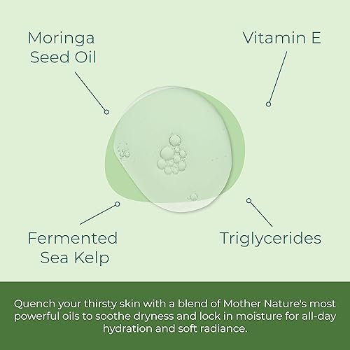 Miniatura 2 de Gotas de aceite facial de semillas de Moringa súper hidratantes, brillo rico en antioxidantes, con algas marinas y vitamina E, imprimación facial