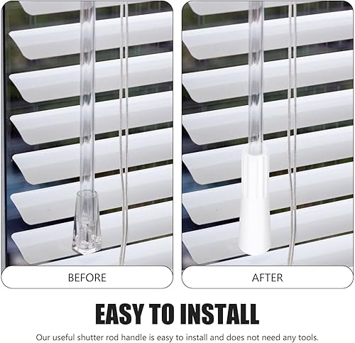 Miniatura 7 de Garneck 20 piezas de accesorios de cortina, ganchos para cortinas y ventanas, persianas para el hogar, abridor de persianas de plástico, mango de