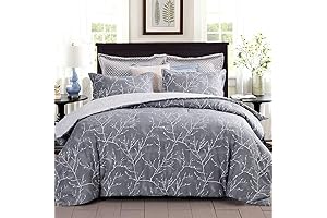 Queen Cotton Tree Comforter Set with Pillow Shams