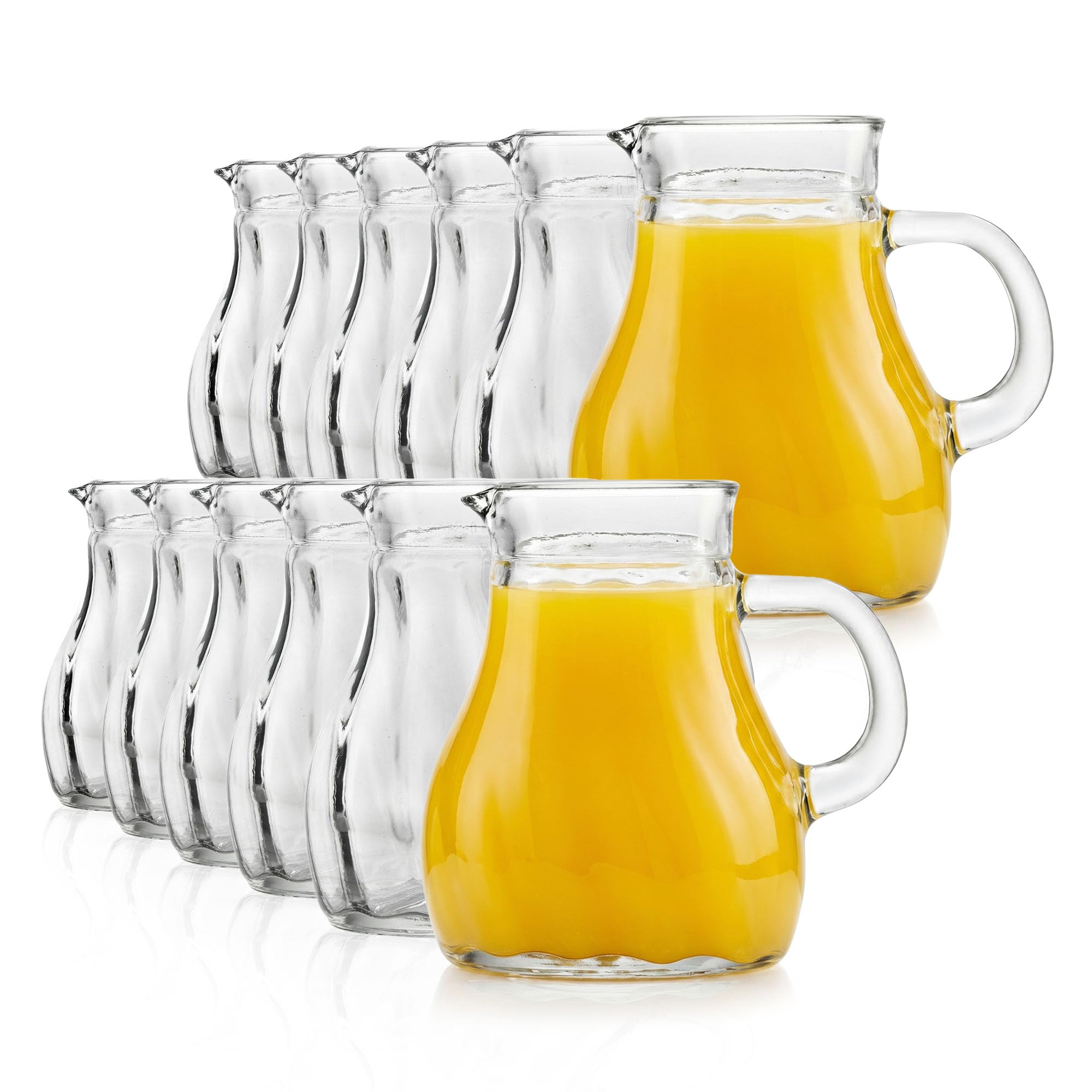 Oberglas Salzburg Wasserkrug Krug Wasserkaraffe 125 ml, 6er-Set | Kleine Salzburg Glaskrüge, Wasserkaraffen, Limonadenkaraffen & Saftkrüge für Wasser, Saft, Limonade & vielseitiges Servieren