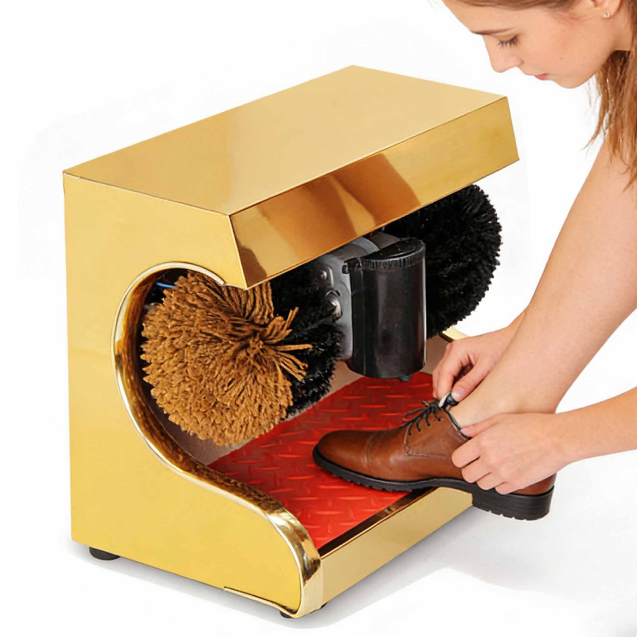 Machine électrique de brosse de cirage de chaussures pour un hall d'hôtel accueillant