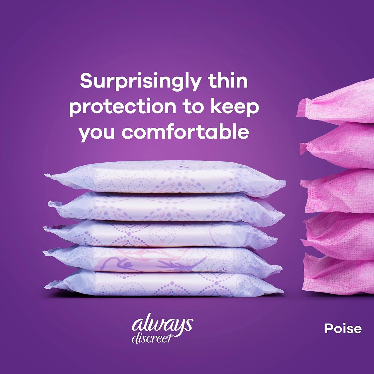 Always Discreet Incontinence Pads, Maximum, Regular Length, 48 ea - 2pc