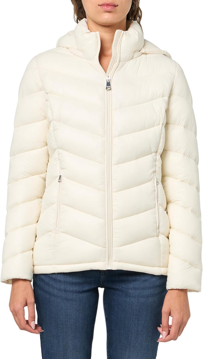 Calvin Klein Women's Classic Hooded Zip Front Puffer Coat