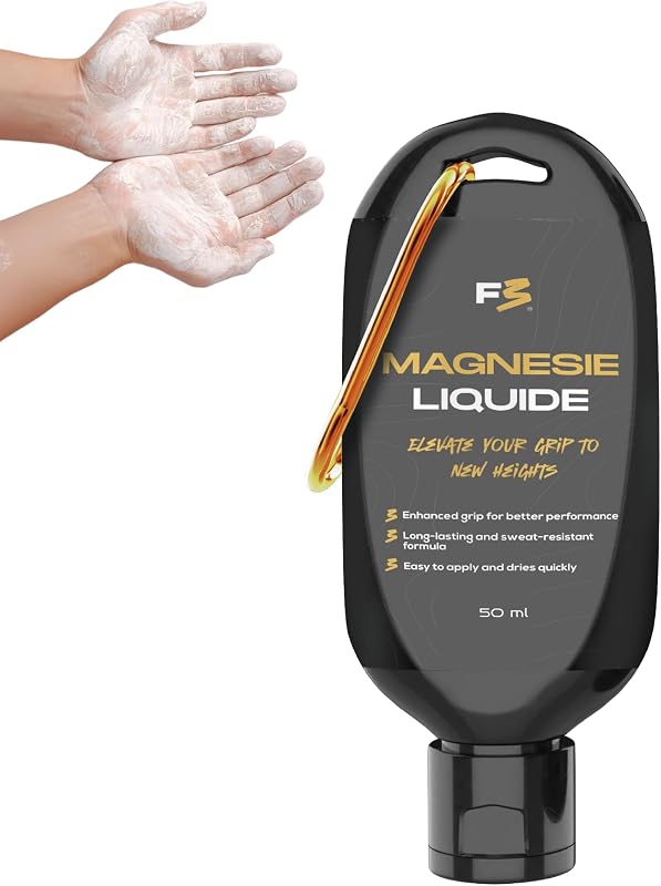 F3RALS ® Magnesie Liquide Sport | Grip Puissant Mains Sèches - Escalade Cross Training Gymnastique Pole Dance