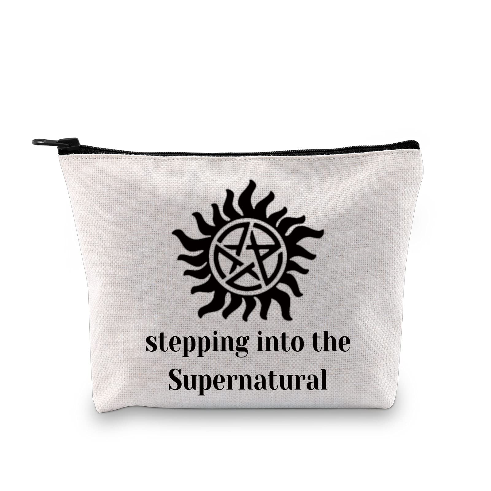 POFULL stepping into the Cosmetic Bag Merchandise TV Show Inspired Cosmetic Bag Fans Gift Sam Gift, stepping into the Supernatural