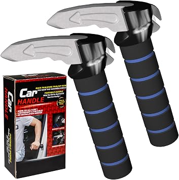 2 Packs 3 in 1 Car Handle Assist,Car Door Handle for Elderly with Window Breaker Seatbelt Cutter,Car Support Handle Multifunction Handle Car Door Latch Handle for Seniors and Handicapped