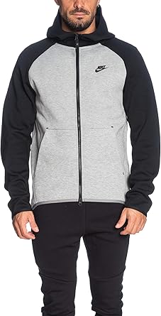 black and gray tech fleece