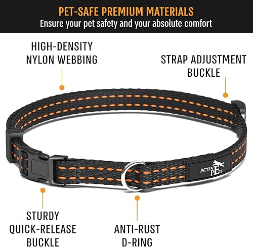 Miniatura 10 de Active Pets Collar de liberación rápida, collar transpirable para perros, collares para perros machos, collares para perros hembras, collares para
