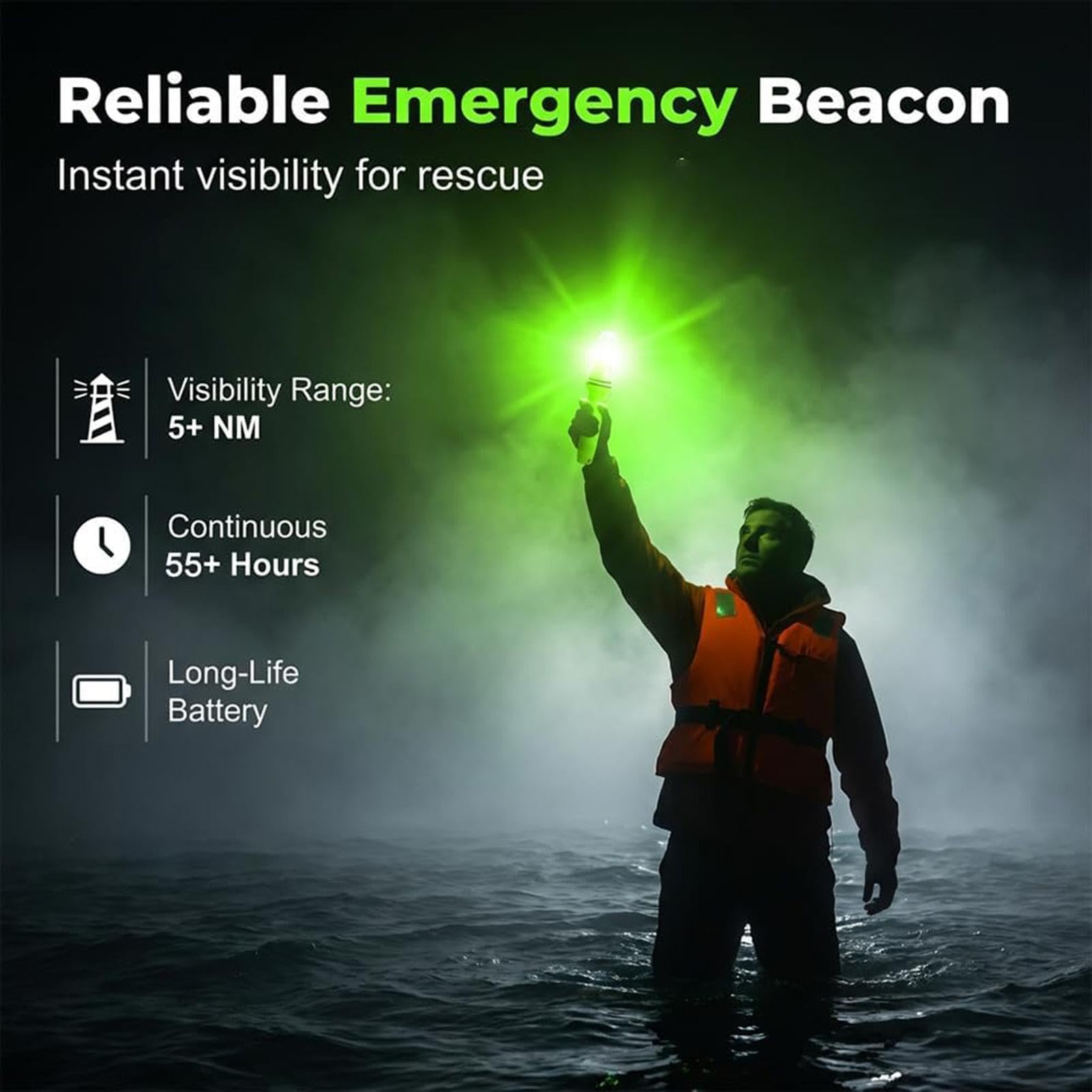 Fuego De Socorro Para Barco | Dispositivo De Señalización Compacto Impermeable Portátil,Cohetes De Ansocorro Marinos - Para Buceo Supervivencia Navegación Mar Lago Agua Hombres