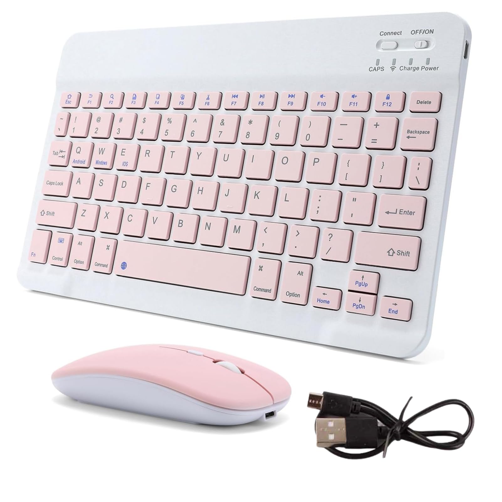 Yosoo Health Gear Teclado Bluetooth Ultra Delgado Recargable de 10 Pulgadas con