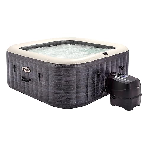 Intex Spa Gonflable carr&eacute; Greystone Deluxe 4 Personnes, 175 x