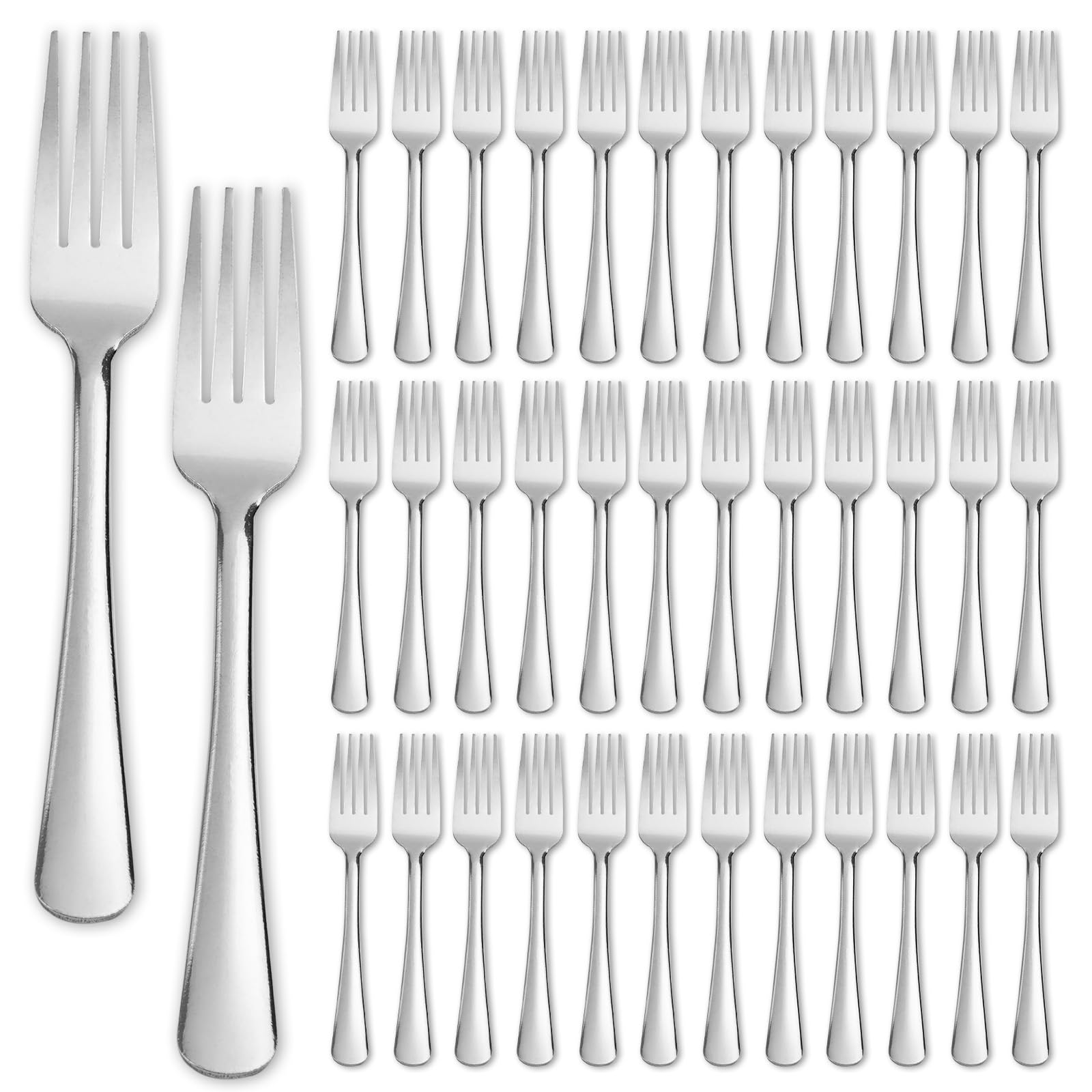 KOOMADE 36 PCS Dinner Fork Set - Stainless Steel Silverware Fork 7.1 Inch with Dishwasher Safe Flatware Forks for 36,Table Forks for Home,Kitchen or Restaurant