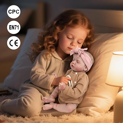 Miniatura 6 de Aori Muñecas de bebé recién nacidas realistas con extremidades flexibles, conjunto de muñecas Reborn de cuerpo suave con peso con atuendo para niños