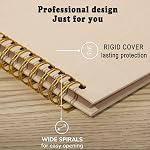 8 x 8 Inch DIY Scrapbook Photo Album, Brown 40 Pages Hardcover Kraft Blank Paper Memory Book for Wedding Anniversary Birthday (Brown, 8 Inch 40 Pages)