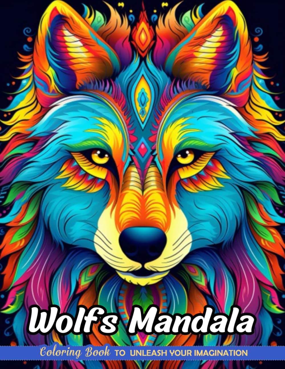 Wolfs Mandala: Christmas Coloring Books with Wolfs Mandala for Stress Relief and Relaxation (Coloring Pages for Kids & Adults)