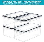 Vtopmart Airtight Food Storage Containers with Lids 8PCS Set 3.2L, Spaghetti Container for Pasta Organizer, Air Tight House Pantry Organization and Storage