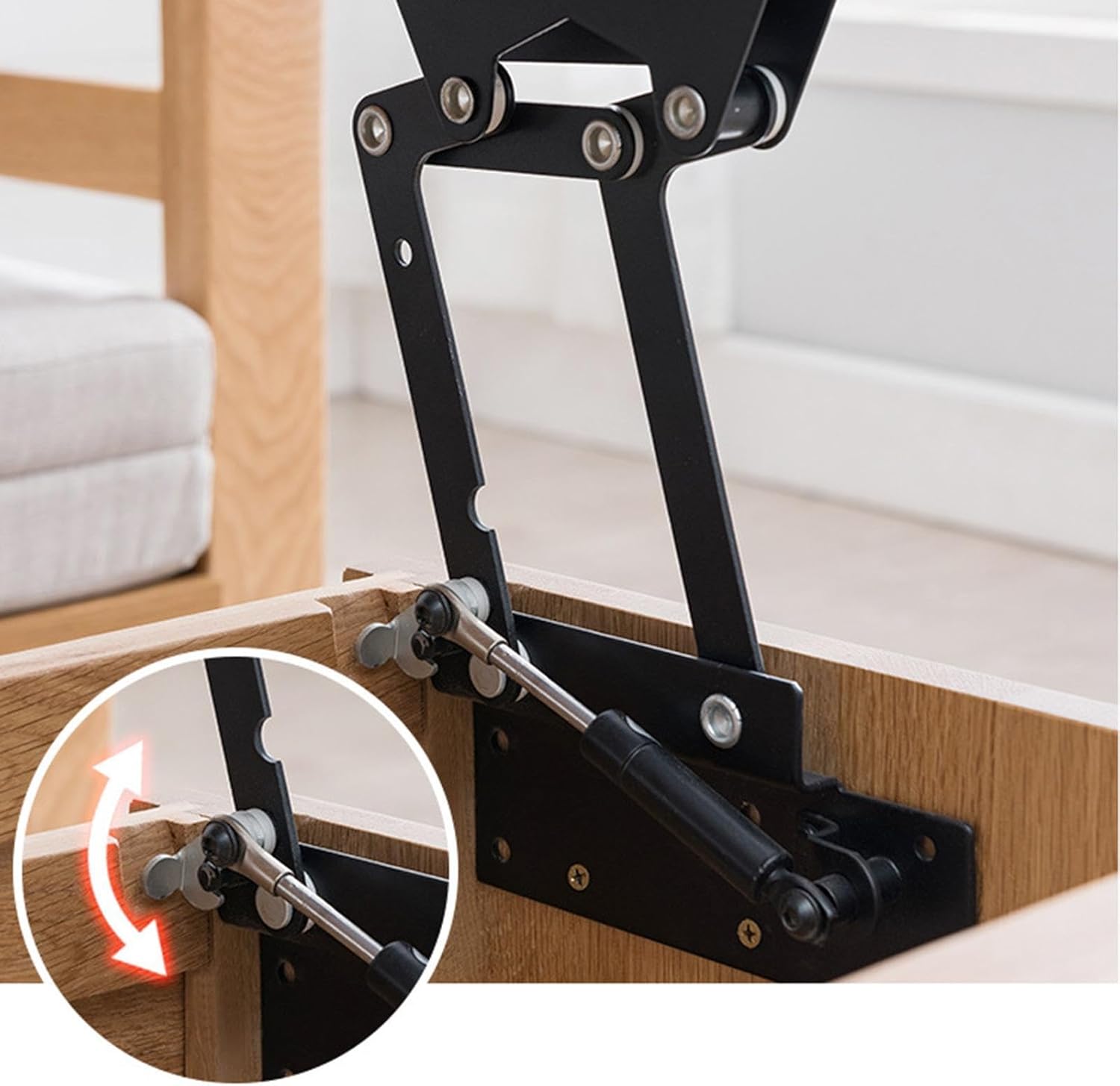 2x Coffee Table Lifting Frame Heavy Duty Hydraulic Lift Support for Home Use