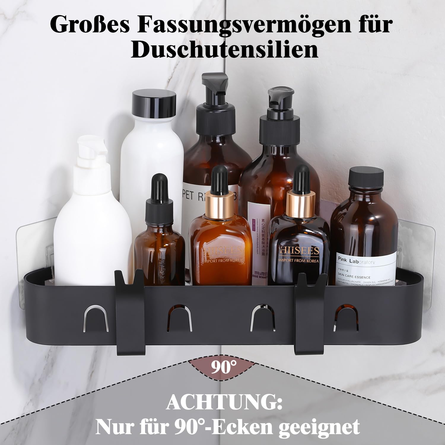 Kegii Duschregal Ohne Bohren – 3-teilige Ablage & Seifenschale Aus Edelstahl, Hält Bis 20 Kg
